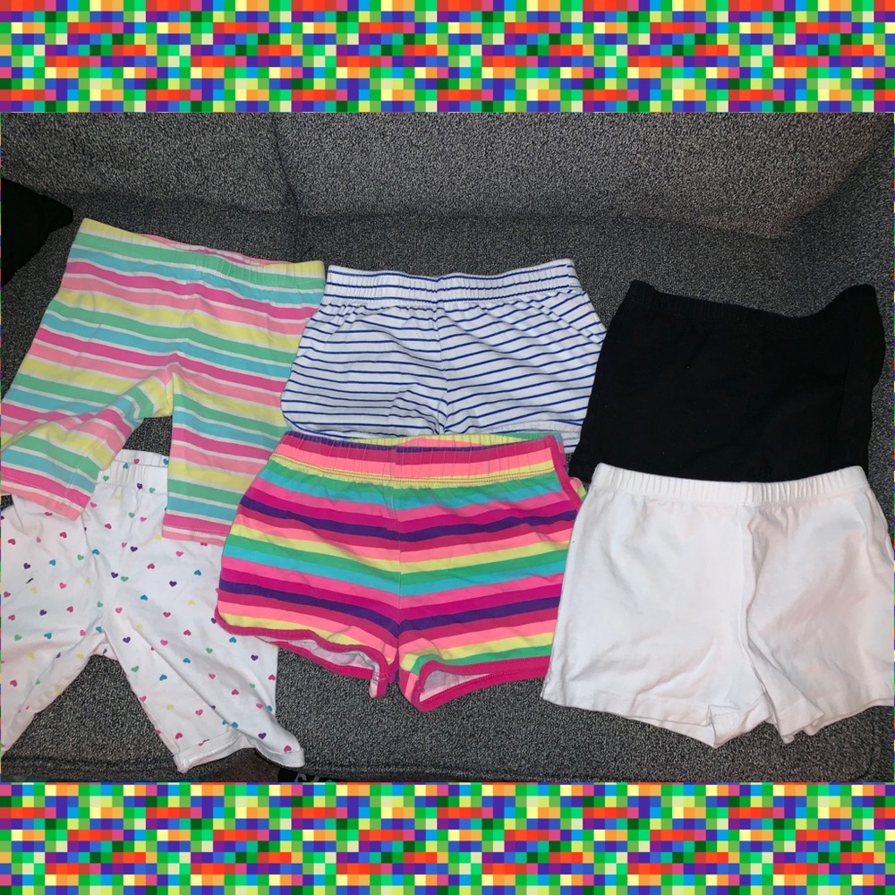 Lot of 6 size 7-8 gently used girl shorts
